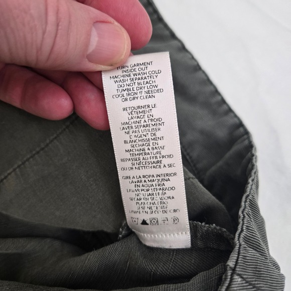 Splendid Utility Jacket XS Gray Lyocell Linen‎ Blend Hooded Cargo Anorak Coat - Picture 10 of 11